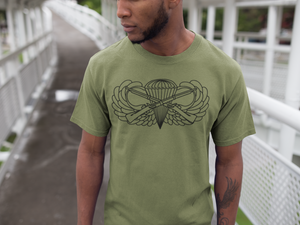 Airborne Wings and Cross Rifles T